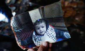 پدر نوزاد فلسطینی به فرزند شهیدش پیوست + عکس