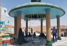 بازدید زائران استان یزد از یادمان شهدای تمرچین