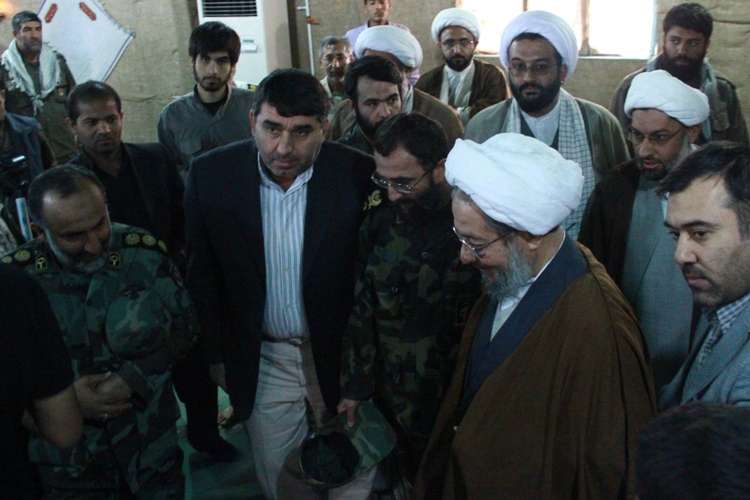 حضور آیت الله مقتدایی پادگان شهید محمودوند اهواز