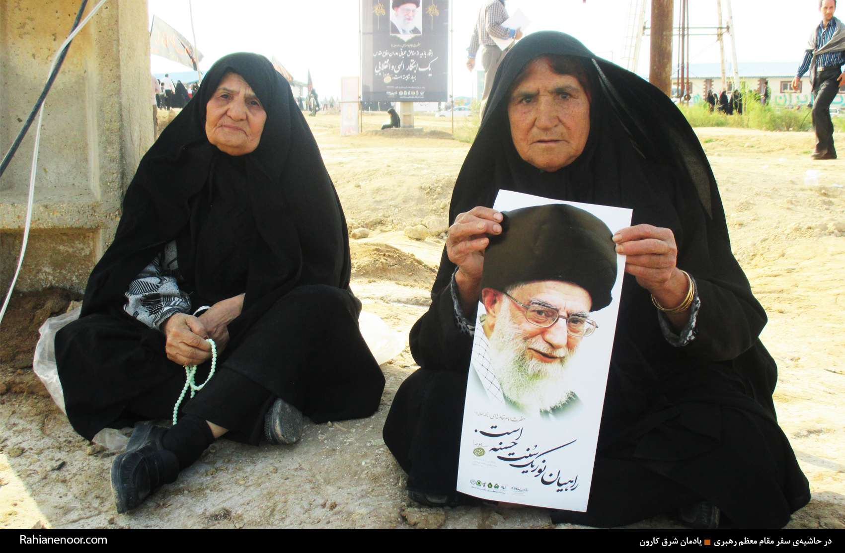 حاشیه حضور رهبر فرزانه انقلاب در یادمان شرق کارون
