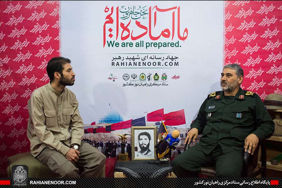 حضور سردار شاهوار پور، فرمانده سپاه خوزستان در جهاد رسانه ای شهید رهبر