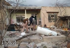 خادمین شهدای خوزستان در مناطق زلزله زده دنا