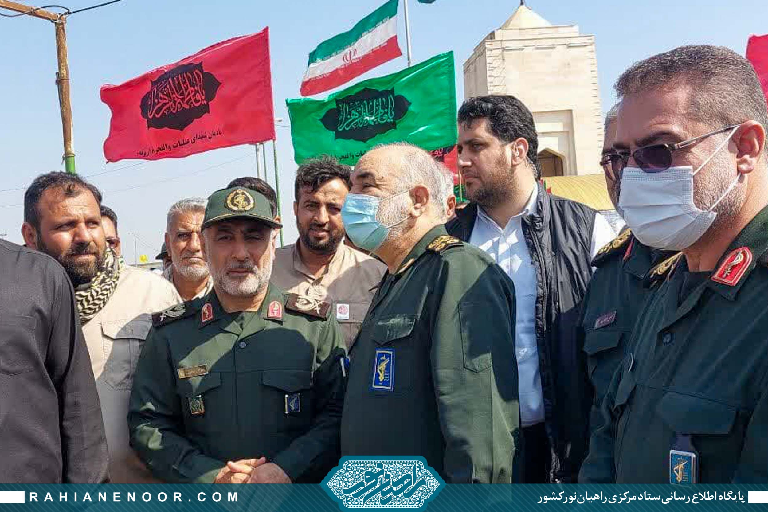 حضور فرمانده سپاه پاسداران انقلاب اسلامی در یادمان شهدای والفجر ۸  